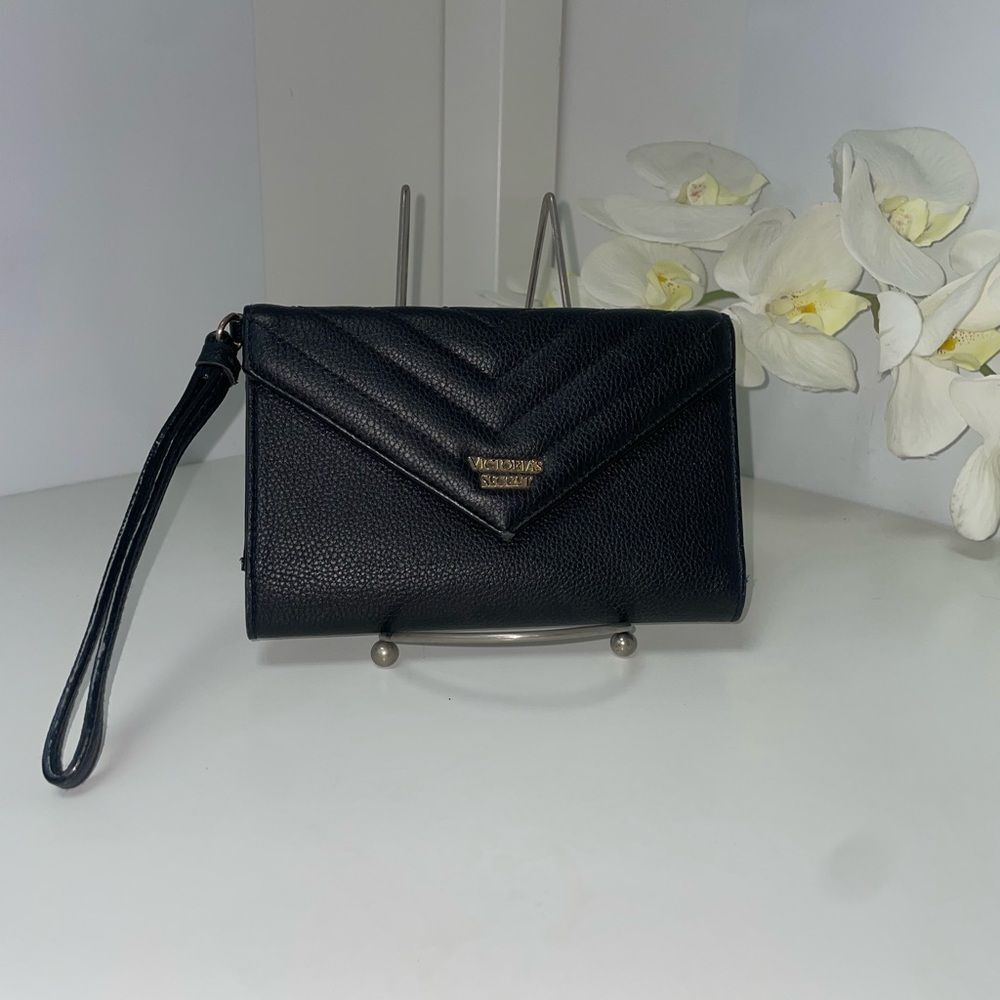 Victoria's Secret Black Wristlet Clutch